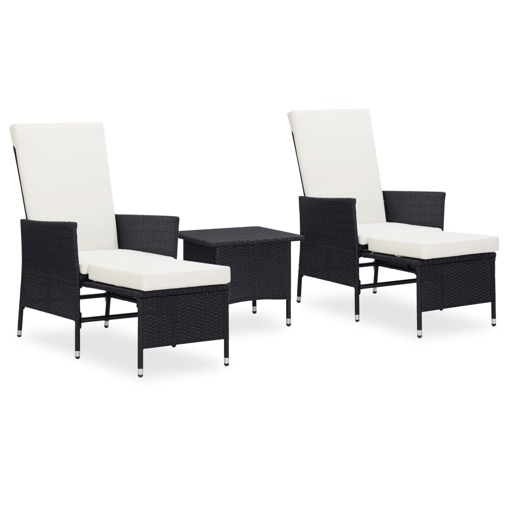 Conjunto de mobiliário de jardim 10 peças bambu e almofadas branco creme