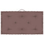 Cojín para palé de suelo algodón gris taupé 73x40x7 cm