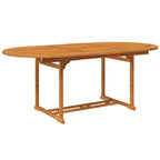 Juego de comedor de jardín 5 piezas madera maciza de acacia 150-200 cm