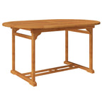 Juego de comedor de jardín 5 piezas madera maciza de acacia 150-200 cm