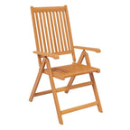 Juego de comedor de jardín 5 piezas madera maciza de acacia 150-200 cm