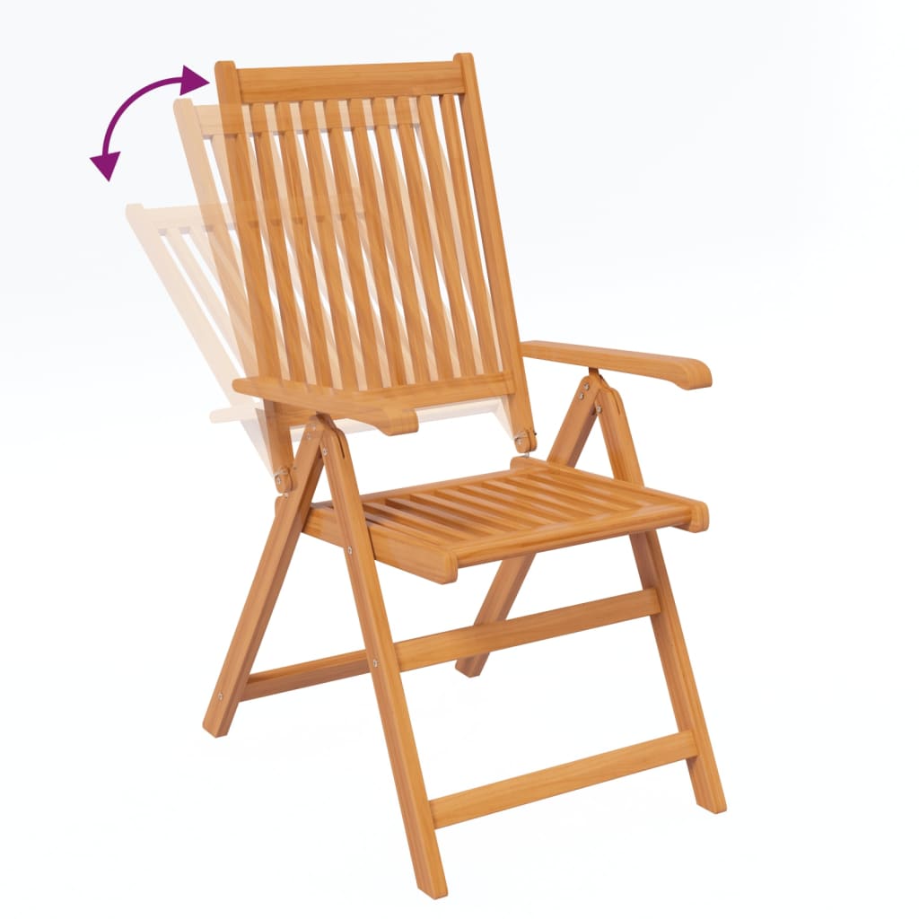 Juego de comedor de jardín 5 piezas madera maciza de acacia 150-200 cm