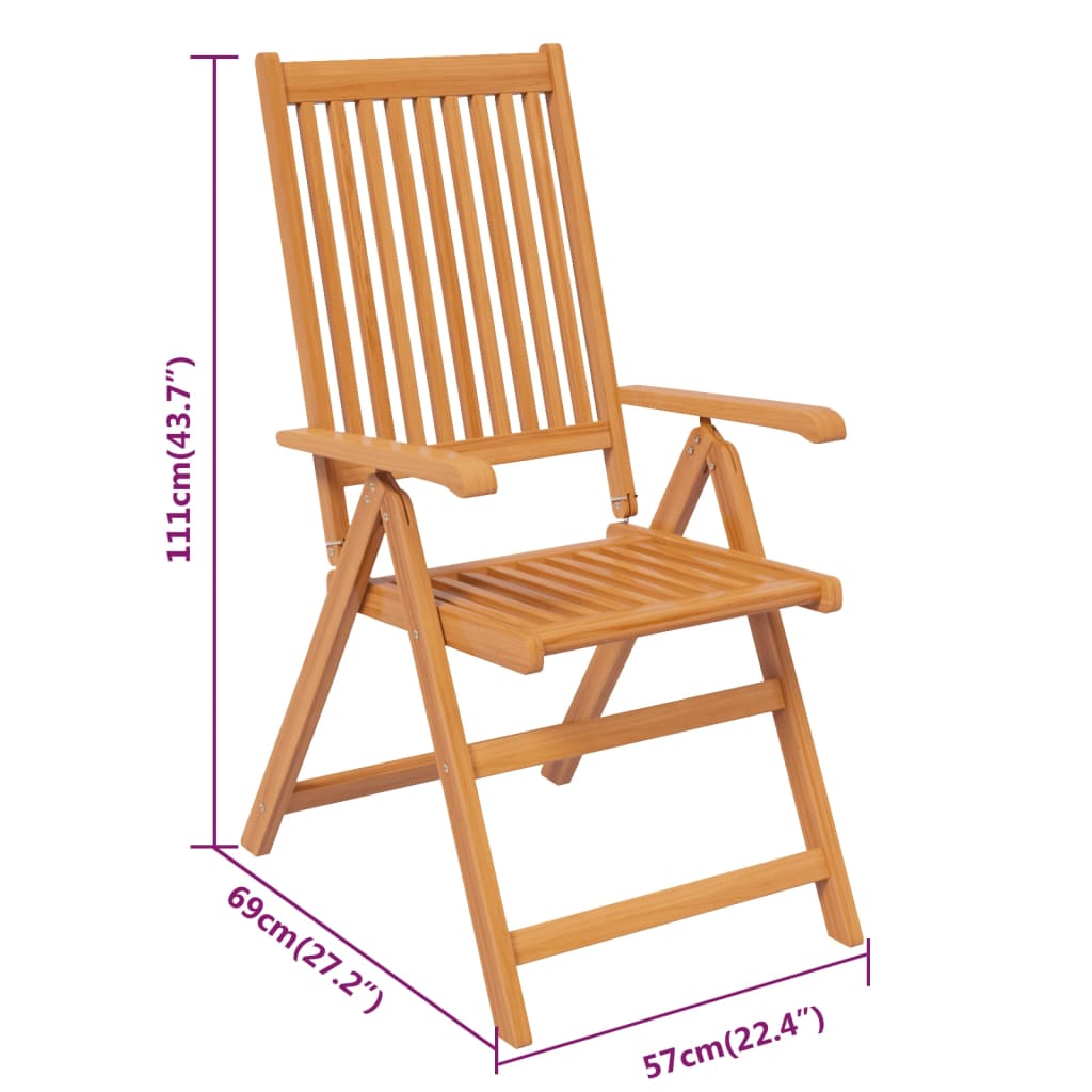 Juego de comedor de jardín 5 piezas madera maciza de acacia 150-200 cm