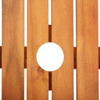 Set comedor de jardín 3 pzas y cojines madera maciza de acacia