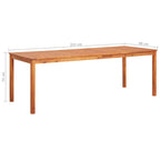Set comedor de jardín 9 pzas y cojines madera maciza de acacia