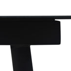 Set de comedor de jardín 7 pzas cuerda de algodón y acero negro