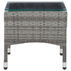 Set muebles de jardín 2 piezas con cojín ratán sintético gris