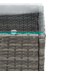 Set muebles de jardín 2 piezas con cojín ratán sintético gris
