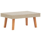 Set de muebles de jardín 2 pzas y cojines ratán sintético beige