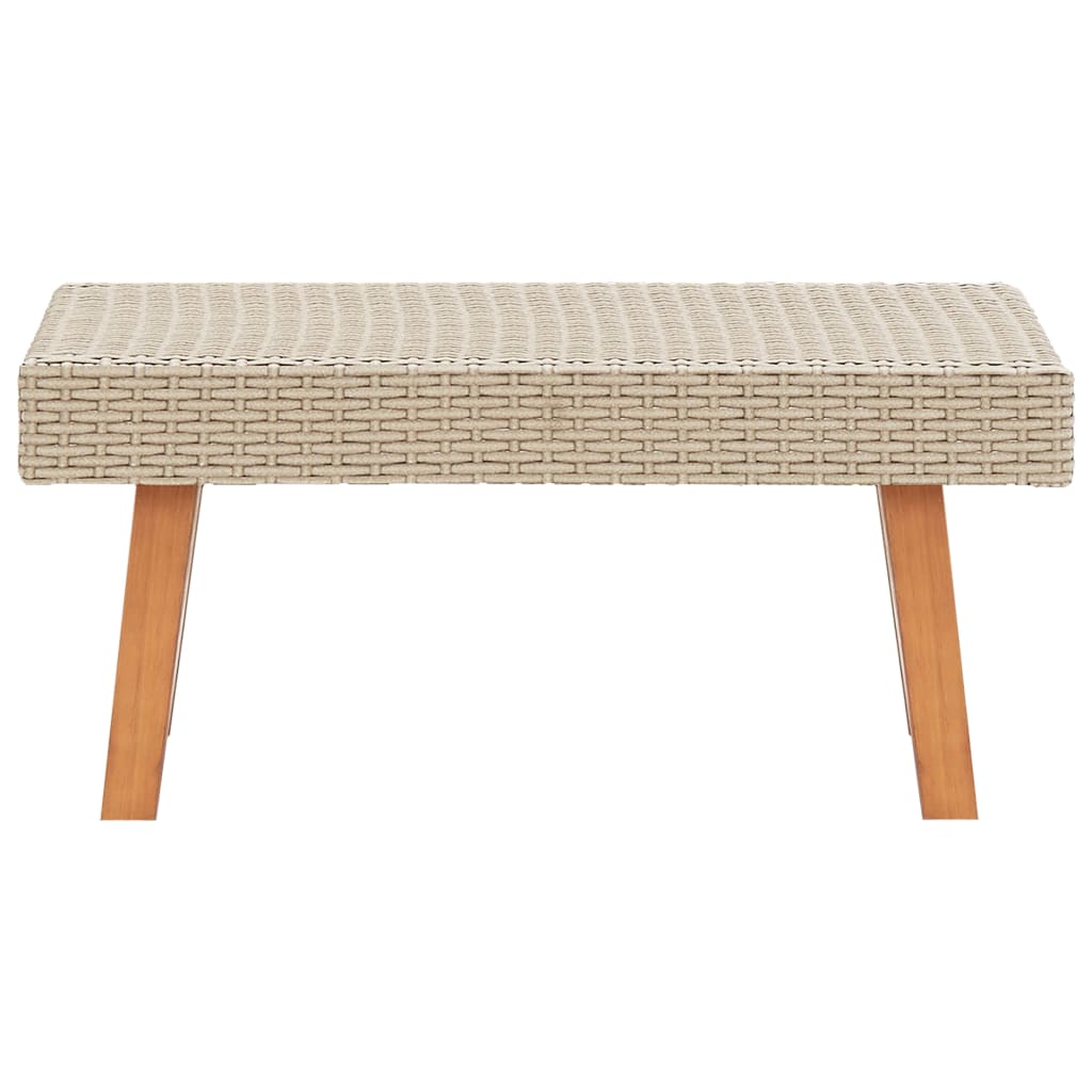 Set de muebles de jardín 2 pzas y cojines ratán sintético beige