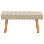 Set de muebles de jardín 2 pzas y cojines ratán sintético beige