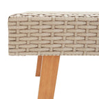 Set de muebles de jardín 2 pzas y cojines ratán sintético beige