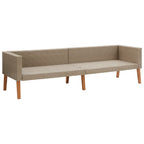 Set de muebles de jardín 2 pzas y cojines ratán sintético beige