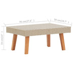 Set de muebles de jardín 2 pzas y cojines ratán sintético beige