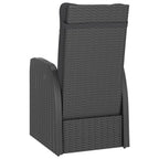 Juego de comedor de jardín 7 piezas ratán sintético negro