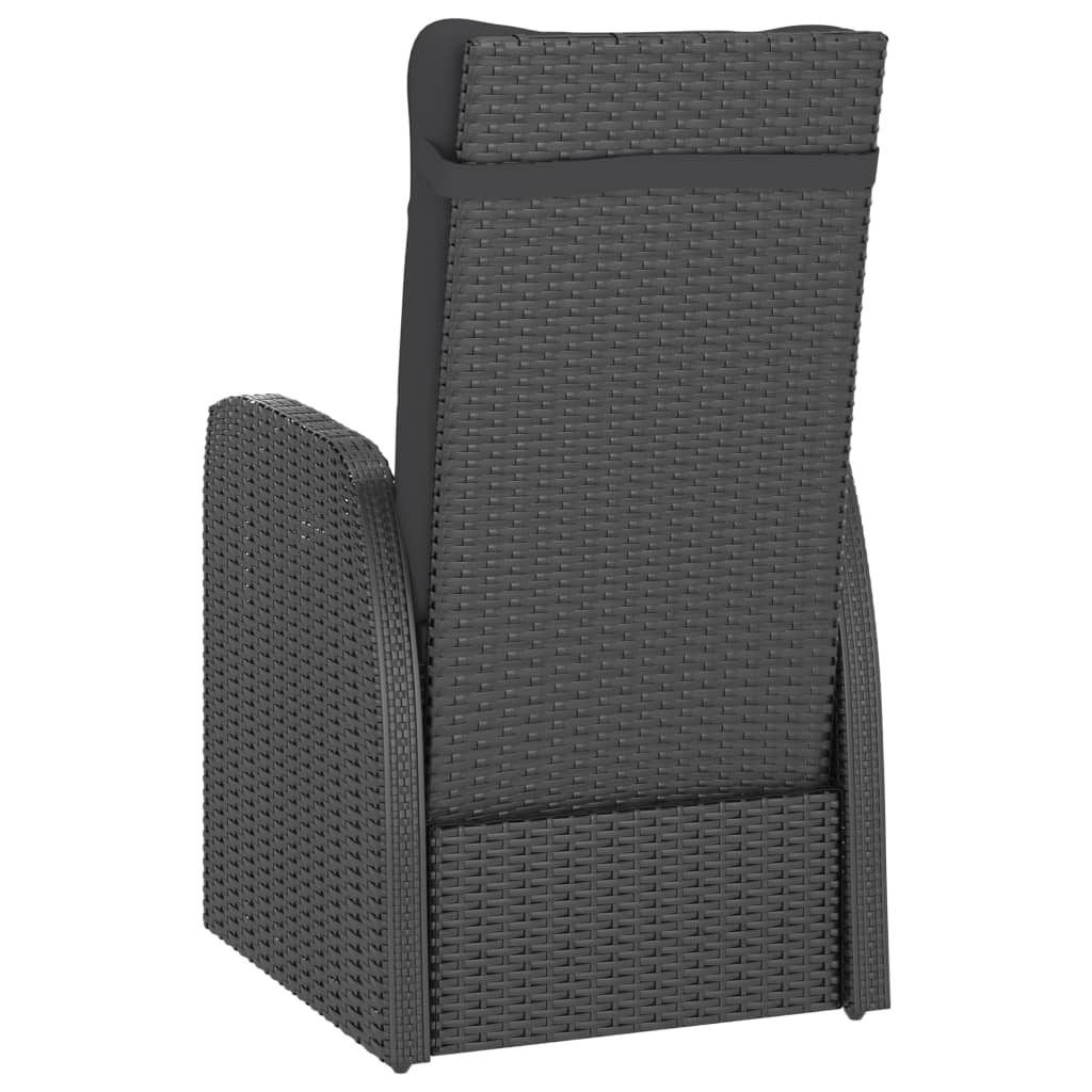 Juego de comedor de jardín 7 piezas ratán sintético negro