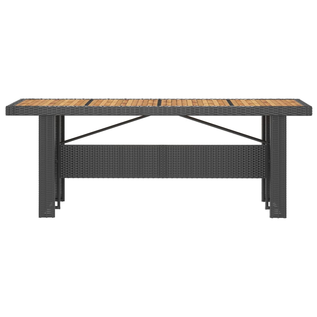 Juego de comedor de jardín 7 piezas ratán sintético negro