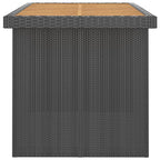 Juego de comedor de jardín 7 piezas ratán sintético negro