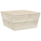 Mesa de jardín de madera de abeto impregnada 60x60x30 cm