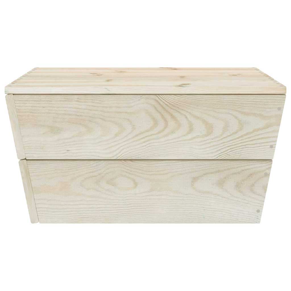 Mesa de jardín de madera de abeto impregnada 60x60x30 cm