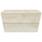 Mesa de jardín de madera de abeto impregnada 60x60x30 cm