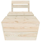 Juego de muebles de jardín 2 piezas madera de abeto impregnada