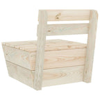 Juego de muebles de jardín 2 piezas madera de abeto impregnada