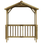 Cobertizo de barbacoa madera pino impregnada 163,5x93x210 cm