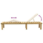 Tumbona de jardín con mesa de madera de pino impregnada