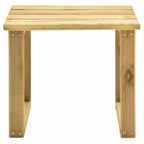 Tumbona de jardín con mesa de madera de pino impregnada