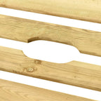 Tumbona con mesa de madera de pino impregnada verde