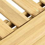 Tumbona con mesa de madera de pino impregnada verde