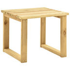 Tumbona con mesa de madera de pino impregnada verde