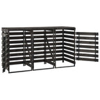 Cobertizo triple cubos basura madera pino pintada 210x75x121cm
