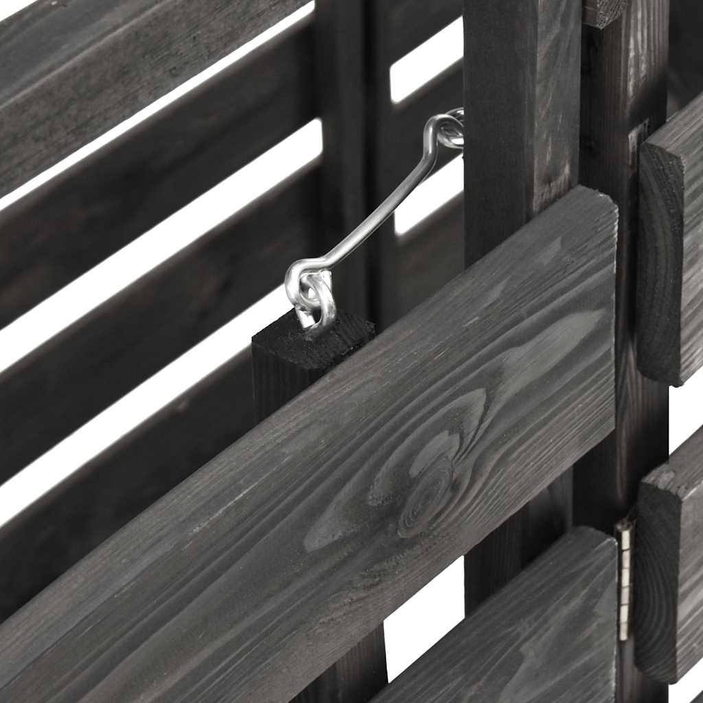 Cobertizo triple cubos basura madera pino pintada 210x75x121cm