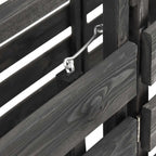 Cobertizo triple cubos basura madera pino pintada 210x75x121cm