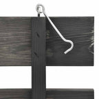 Cobertizo triple cubos basura madera pino pintada 210x75x121cm