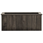 Arriate de madera maciza de pino gris oscuro 74x32x30 cm