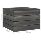 Muebles de jardín de palets 2 piezas madera de pino gris oscuro