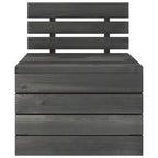 Muebles de jardín de palets 2 piezas madera de pino gris oscuro