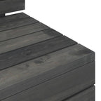 Muebles de jardín de palets 2 piezas madera de pino gris oscuro