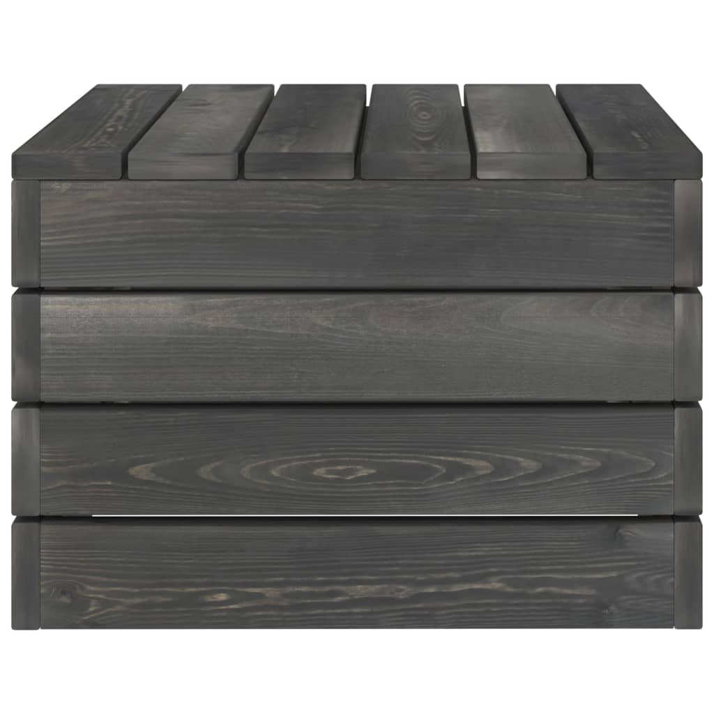 Muebles de jardín de palets 2 piezas madera de pino gris oscuro
