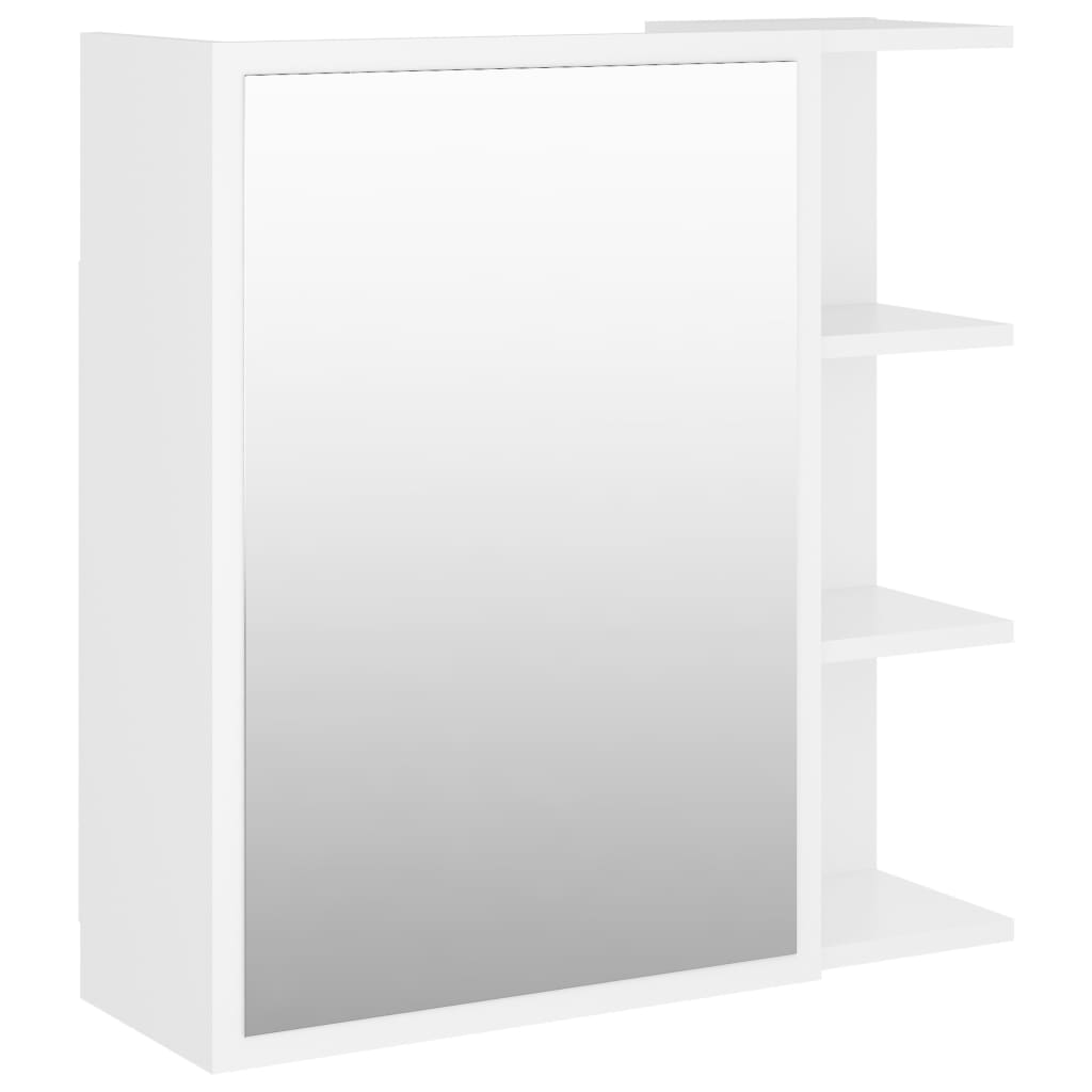 Armario con espejo de baño madera contrachapada 62,5x20,5x64 cm