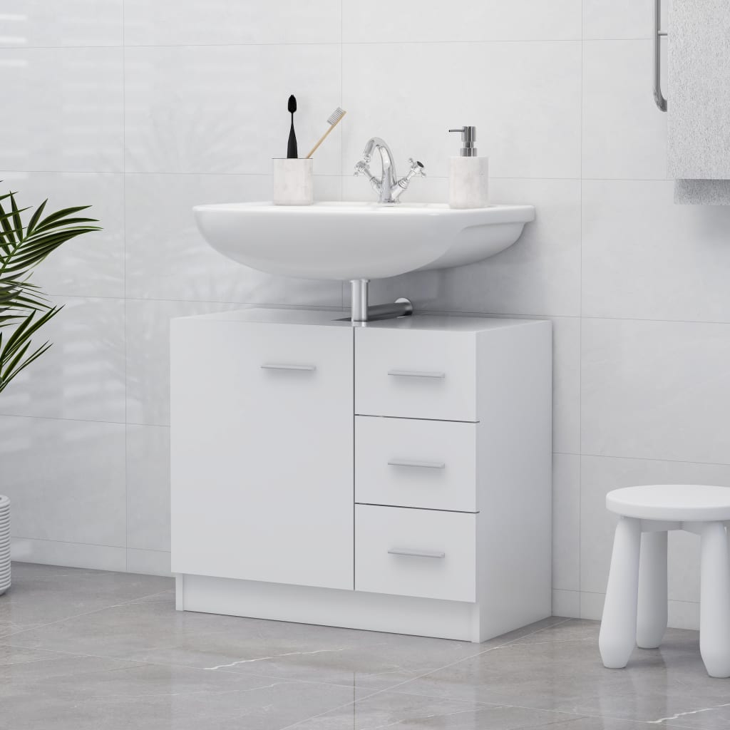 Armario lavabo madera contrachapada roble Sonoma 80x38,5x45cm