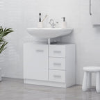 Armario lavabo madera contrachapada roble Sonoma 80x38,5x45cm