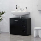 Armario lavabo madera contrachapada roble Sonoma 80x38,5x45cm
