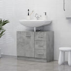 Armario lavabo madera contrachapada roble Sonoma 80x38,5x45cm