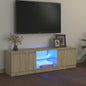Armario TV con luces LED color roble Sonoma 180x35x40 cm