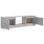 Mueble de TV con luces LED gris hormigón 120x30x36 cm