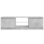 Mueble de TV con luces LED gris hormigón 120x30x36 cm